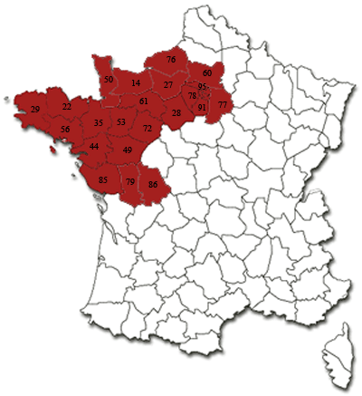 carte de la france